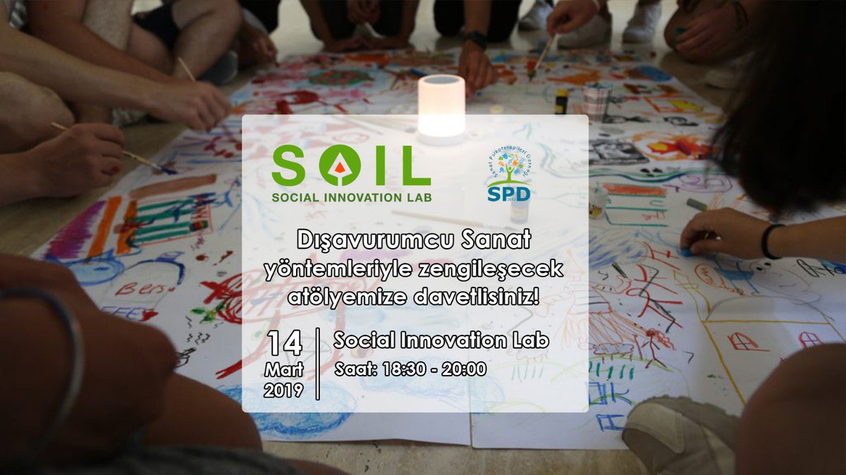 soilinnolab's tweet image. Yaşadığımız yerin karmaşasına alternatif bir alan yaratmak ve yenilenmek için Dışavurumcu Sanat yöntemleriyle zengileşecek atölyemize davetlisiniz! 
🎨Atölye 15-18 yaş arasındaki herkese açık ve ücretsizdir.
Sorularınız ve kayıt için, 
📮soil@soilinnolab.com ’a mail atabilirsiniz