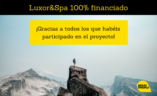 BricksPeople's tweet photo. ¡Gracias a todos los inversores que habéis participado en la ronda de financiación de Luxor&amp;Spa!💛

Si no pudiste invertir en este proyecto, no te preocupes, próximamente te anunciaremos una nueva oportunidad de inversión que no podrás perderte.👀 ¡Muy atent@!
#crowdfunding https://t.co/MoioxFc8fw