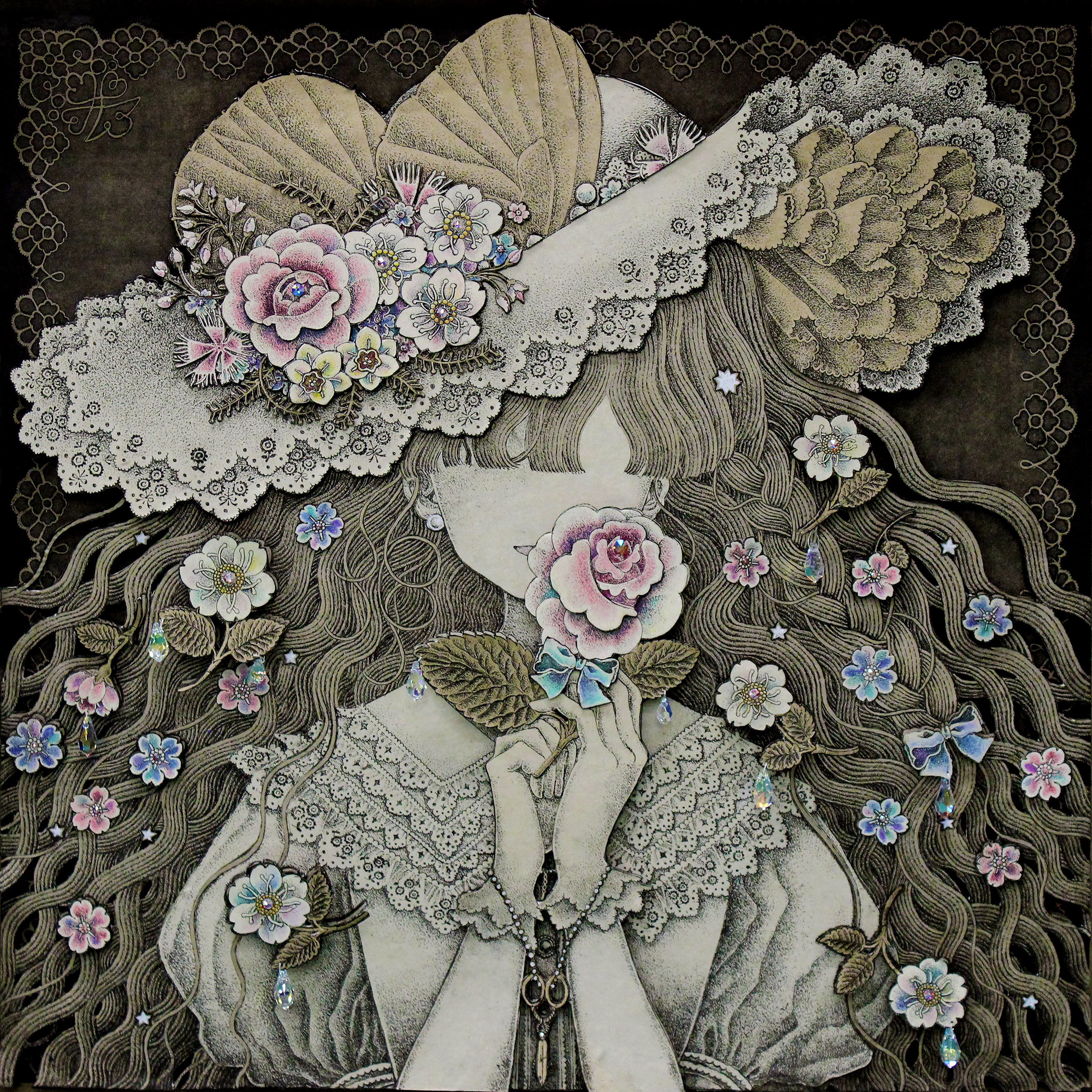 ヱリス 蝶と花 銅版画 手彩色 ボックスアート作品 T Co 3lysety7pm Twitter
