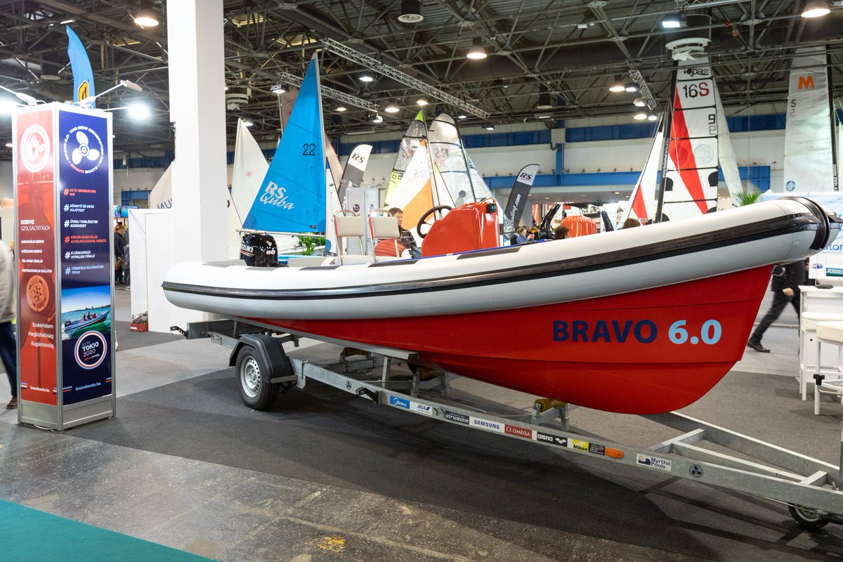 BoatsBravo's tweet photo. Budapest Boat Show. The biggest boat exhibition in Hungary.  @BoatsBravo is the official supplier of the Hungarian Yachting Association.  #bravoboats #thenewgenerationrib #coachboat #supportboat #juryboat #pressboat #sailing #RIB #motorboat #Hungary #outboardengine https://t.co/MNMjt3IyRU