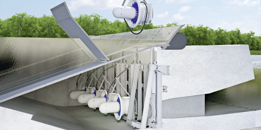 Voith_Hydro's tweet photo. Revolutionizing hydropower: Today 85% of all existing dams and weirs around the world remain unused for hydropower generation. The #StreamDiver turbine was developed to tap this potential. 
Read more about the benefits of Voiths #StreamDiver: https://t.co/EgUvc5kxaf https://t.co/w9YOugPjbR