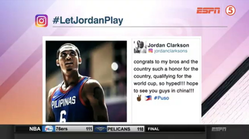 OneSportsPHL's tweet photo. #LetJordanPlay
https://t.co/wOpUJTG157 | #SportsCenterPH https://t.co/EwE4YImhve