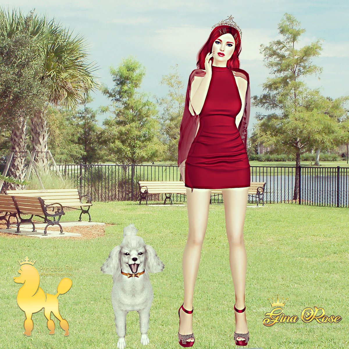 GinaRoseSL's tweet photo. Visiting the park with my Princess and looking like a million bucks. 😍
#wearebetterthanyou #betterthanyou #yourqueen #PrincessFifi #ilovemydog #poodle #bejealous #TuesdayThoughts #TuesdayMorning https://t.co/ik4yXQS7Z1