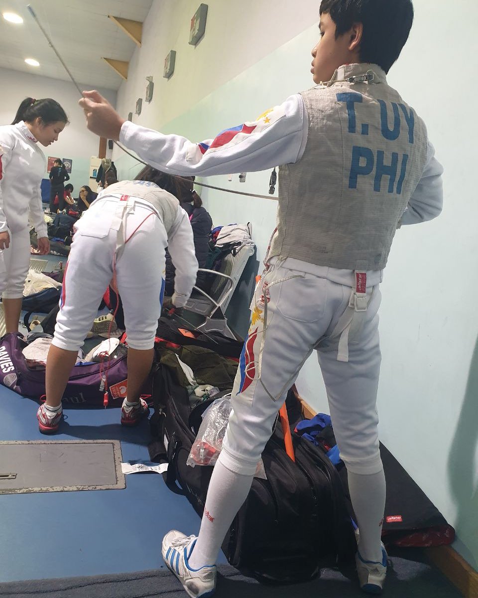 RepublicFencing's tweet photo. While he competes internationally, it's Tyler's first time to bear the national flag and represent the entire nation to the world.
 
It's a privilege he has earned, not a flare he wears on his uniform.

#RepublicFencing #TrustTheProcess #Fencing #representingph https://t.co/duOfZKLLVO