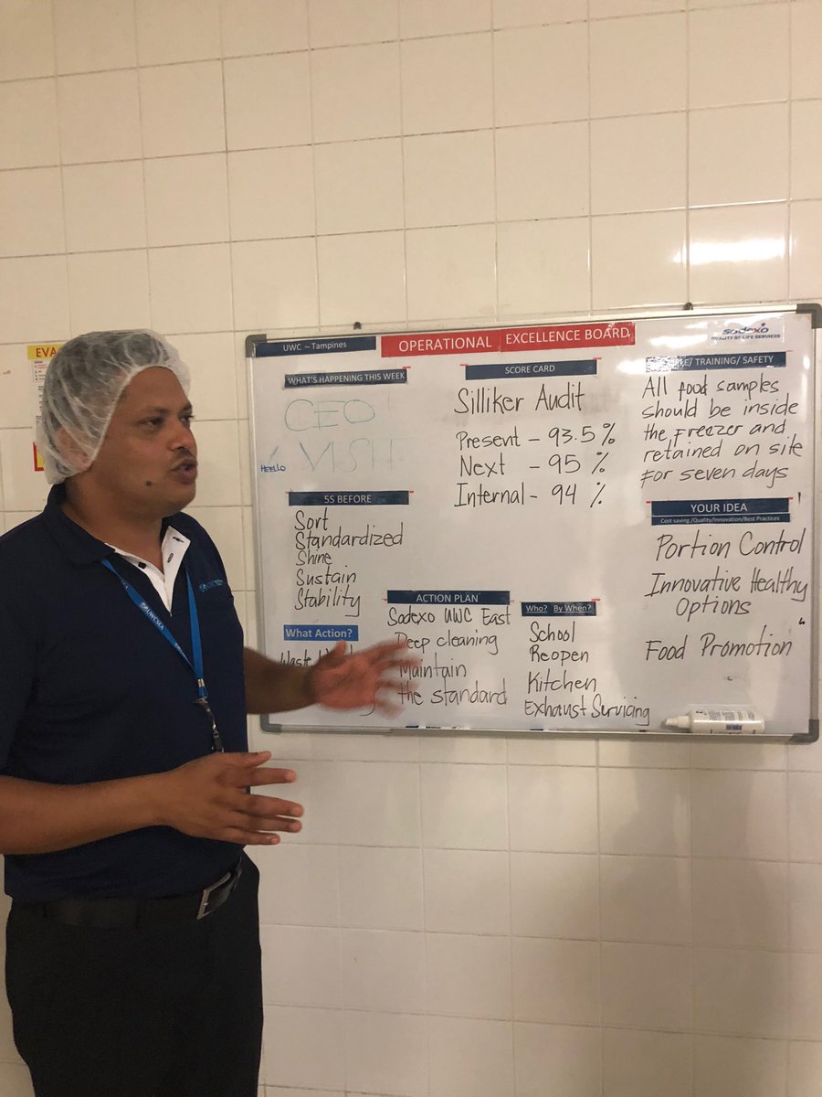clloydparkin's tweet photo. The ⁦@SodexoGroup⁩ staff ⁦@UWCSEA_East⁩ are INCREDIBLE adapting their kitchen tours to reflect the #IB #Busman #opsman syllabus and their values to reflect those of the College! Multinationals learning from and supporting not-for-profits! #cuegis https://t.co/yJufAevudw