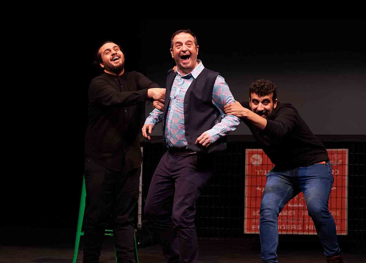 LiveTheatre's tweet photo. Next Fri 8 March come see a film screening of the hit show from @markthomasinfo #ShowtimeFromTheFrontline followed by a post show Q & A with @joedouglive Mark wonders if he can set up a comedy club… in a refugee camp… in Palestine? Tickets £8/£6 at https://t.co/K1TBrEyIQR https://t.co/3CMtjokCts
