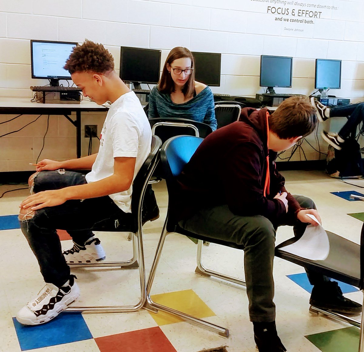 MCucps's tweet photo. Computer Literacy students playing a challenging game of group Battleship as they learn about the importance of IP addressing. #cucpscte #iamcucps https://t.co/fylAEKePoQ