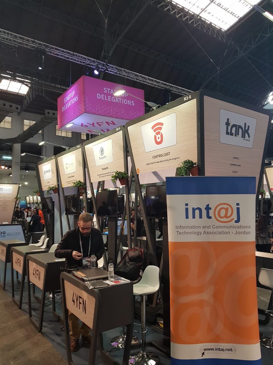 startupjo's tweet photo. The #Jordanian Startups are at the @4YFN_MWC (M8 Hall) Get to know our #startups:
@VarariTech @Sawwa7Travel @Counterize
@ViaVIIapp @ustaziapp @SuperiorsTechH1 @AudiogramApp @controlcastapp #Carers
#APERCU
#GSRApp
#COSTO #Alefredo
#Decapolis
#SIMCAR #MWC19 #4YFN19 #zincjo #tank https://t.co/3G7oTR5pDF