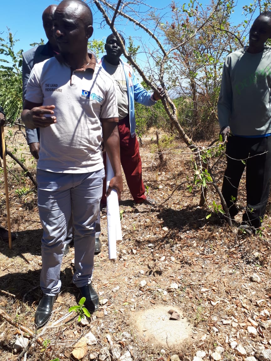 An EU team was on a monitoring mission with <a href="/FAOKenya/">FAO in Kenya</a> on the Land Governance Programme. Here they are checking out the beacons delineating the border of some group ranches in West Pokot County.