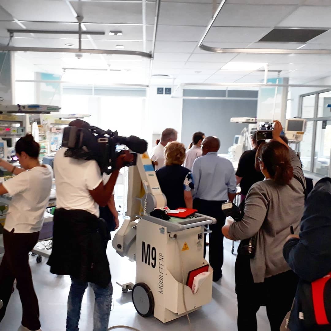 TanyaNefdt's tweet photo. This mom couldn't be more proud. Thanks to a sizable donation from her son who currently lives abroad, #GrooteSchuur now has brand new Neonatal Unit that'll be able to provide world class care to our little babies. All on @eNCA 💛 https://t.co/r9MLtXPNjs