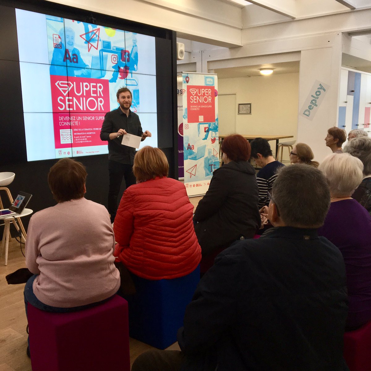 digital_level's tweet image. Réunion de lancement de la saison 2 de l’opération de formation #supersenior, en partenariat avec la @MairiedeMetz et @TCRMBLIDA dans les locaux de @89C3