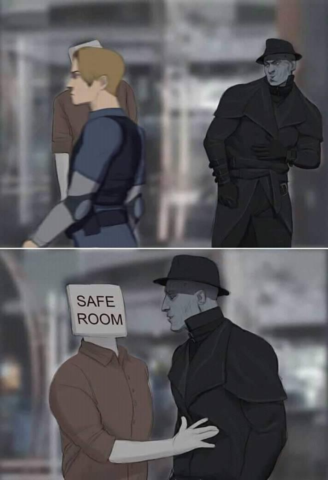 Majinken1987's tweet photo. Mr X: Ooohho.
Saferoom: Bro, not cool. Not cool.
#RE2Remake #RE2 #ResidentEvil2Remake #ResidentEvil #LeonKennedy #MrX #SafeRoom @Capcom_UK @RE_Games https://t.co/as4TjfAz4g