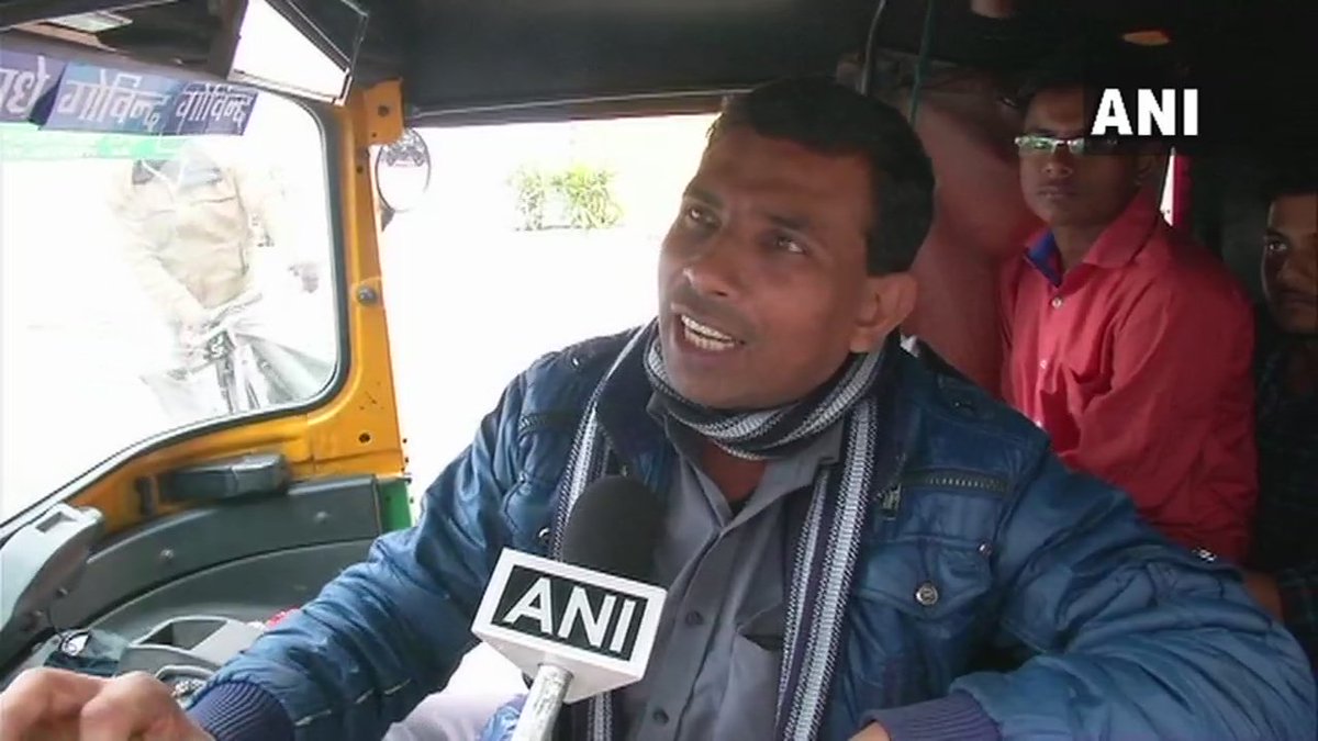 ANI's tweet photo. Delhi: An auto driver Manoj offered free rides today in celebration of Indian strikes on JeM camp in Balakot. He says, 'Can't do much but I'm offering free rides. I'm happy, I'm not charging anything today.' https://t.co/Lcz718fk0I