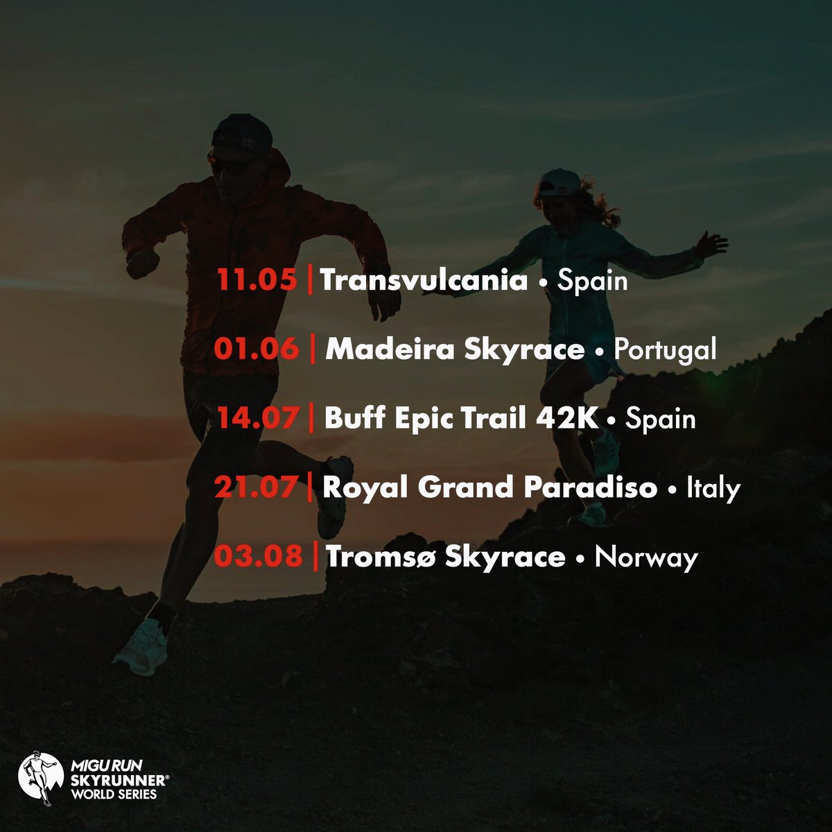 My Calendar 📅 #SkyrunnerWorldSeries19
This will be my fifth year of World Series racing 🏔🏃🏼‍♀️⛰ I look forward to the start of the season🤗😉