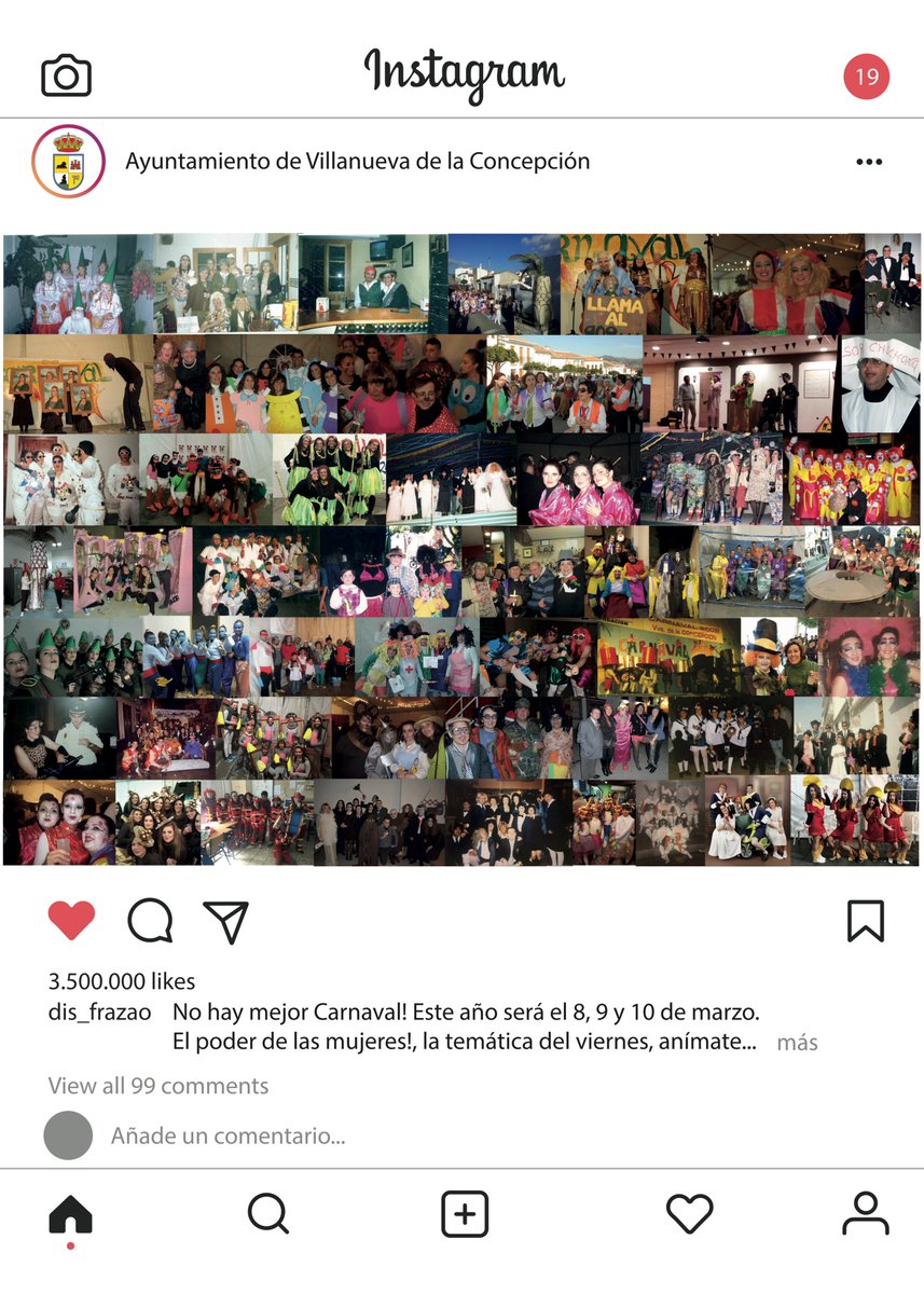 VVConcepcion's tweet photo. ¡Los días 8, 9 y 10 de marzo #VillanuevadelaConcepción está de #Carnaval! Este año, por la fecha de celebración, la temática del viernes será ‘El poder de las mujeres’. La noche del viernes y la del sábado estarán amenizadas por Animación Maraca. https://t.co/eifG8YaOq9