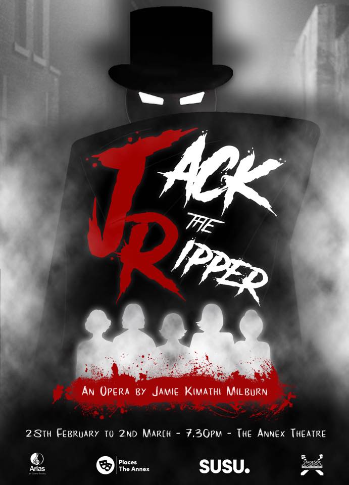 There is murder afoot in London town and in The Annex this week as Arias - An Opera Society take to the stage with their brand new, originally written opera, the iconic tale of #JackTheRipper by <a href="/KimathiMilburn/">Jamie Milburn</a>.

Reserve tickets here: docs.google.com/forms/d/e/1FAI…