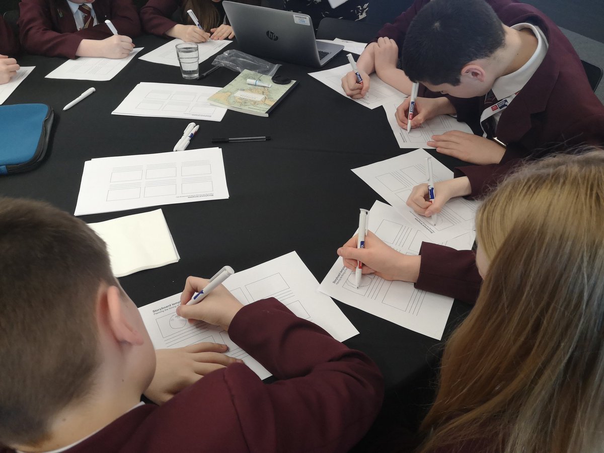 stcuthbertsCHS's tweet photo. Our young reporters learning about filming techniques for their news stories. Close-ups, long-shots, landscape, headroom. Can't wait to their new skills in use! #BBCYoungReporter #digicities #journalism #filmingtechniques https://t.co/SGyP3krAik