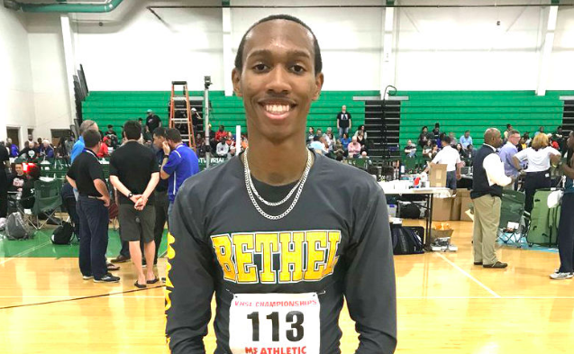 BHSOfficialHCS's tweet photo. Edward "EJ" Richardson won his fourth straight 500m title in a US No. 1 of 1:04.13, and also won a state title in the 300m and contributed to his team's win in the 4x4  Please click here to vote for him as the Nation's Performer of the Week: https://t.co/jnM0DUbnKw https://t.co/hYN1XtJ3Bg