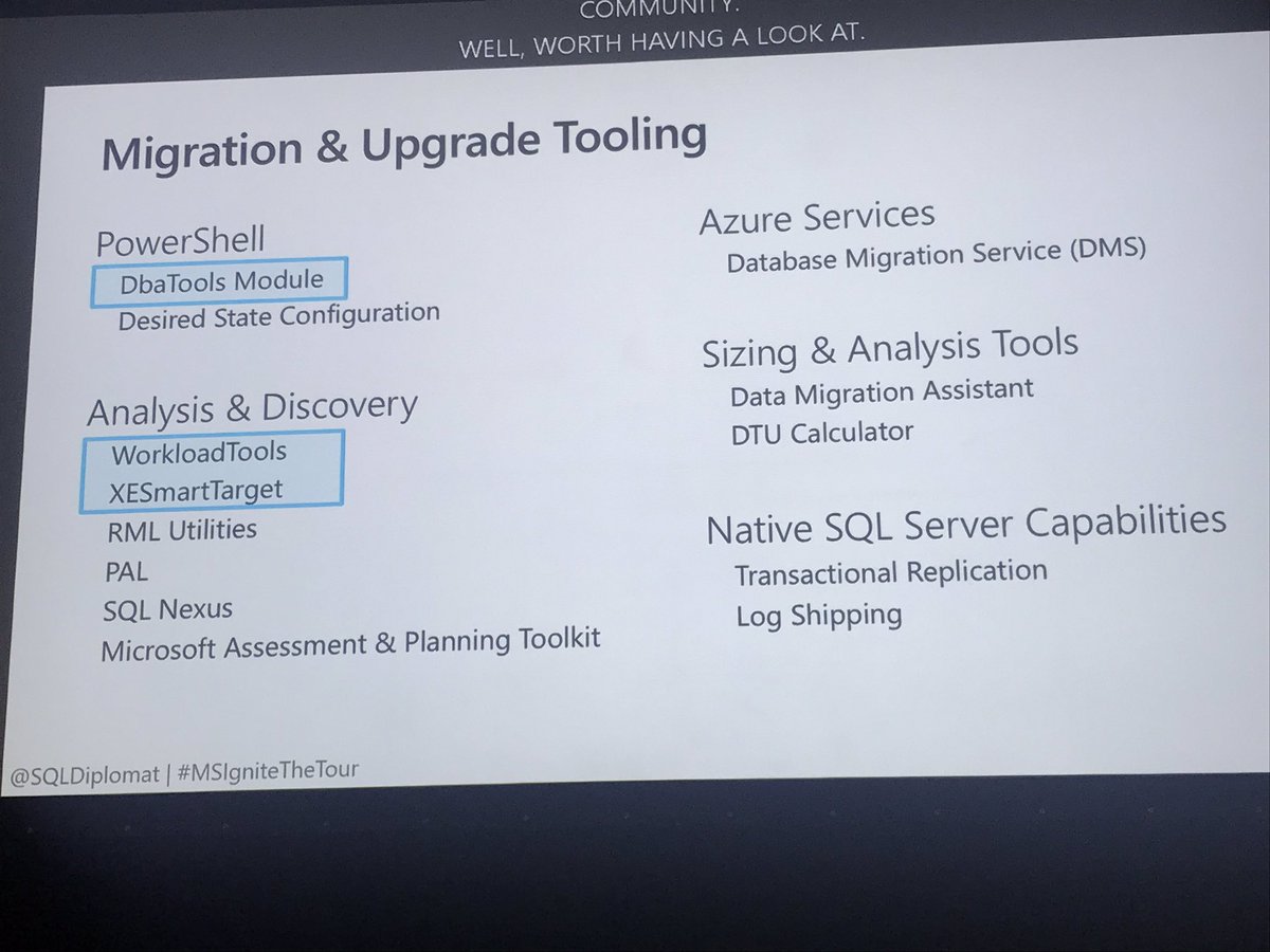n4stack's tweet image. Tip, tricks and traps of migrating from #SQL2008 and how this aligns to an Azure strategy #MSIgniteTheTour