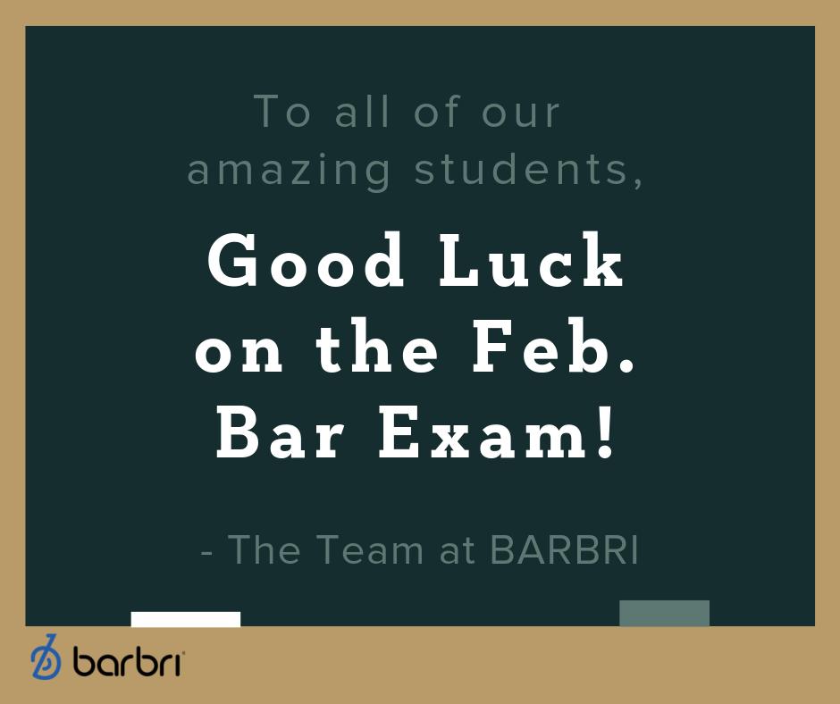 barbri's tweet photo. Wishing the best for the February Bar Exam students this week! 

#GoBARBRI #BARBRI #LawSchool #Lawyer #Attorney #LawStudent #FutureLawyer #BarExam #Law #Justice #Court #Legal #Study #1L #2L #3L #bar2bar #lawyerinthemaking #legalbrief #futureattorney #barprep #febbarexam https://t.co/CiLh2XnIyz