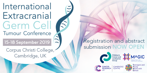 cclguk's tweet photo. Registration and #abstract submission for the first International Extracranial #GermCellTumours Conference, organised by @CCLG_UK with #MaGIC, @CRUKCamCentre & @TYACancerPro is now open https://t.co/Fhbw0xiKHa #Cambridge September 2019 https://t.co/Mpemyr8eXc