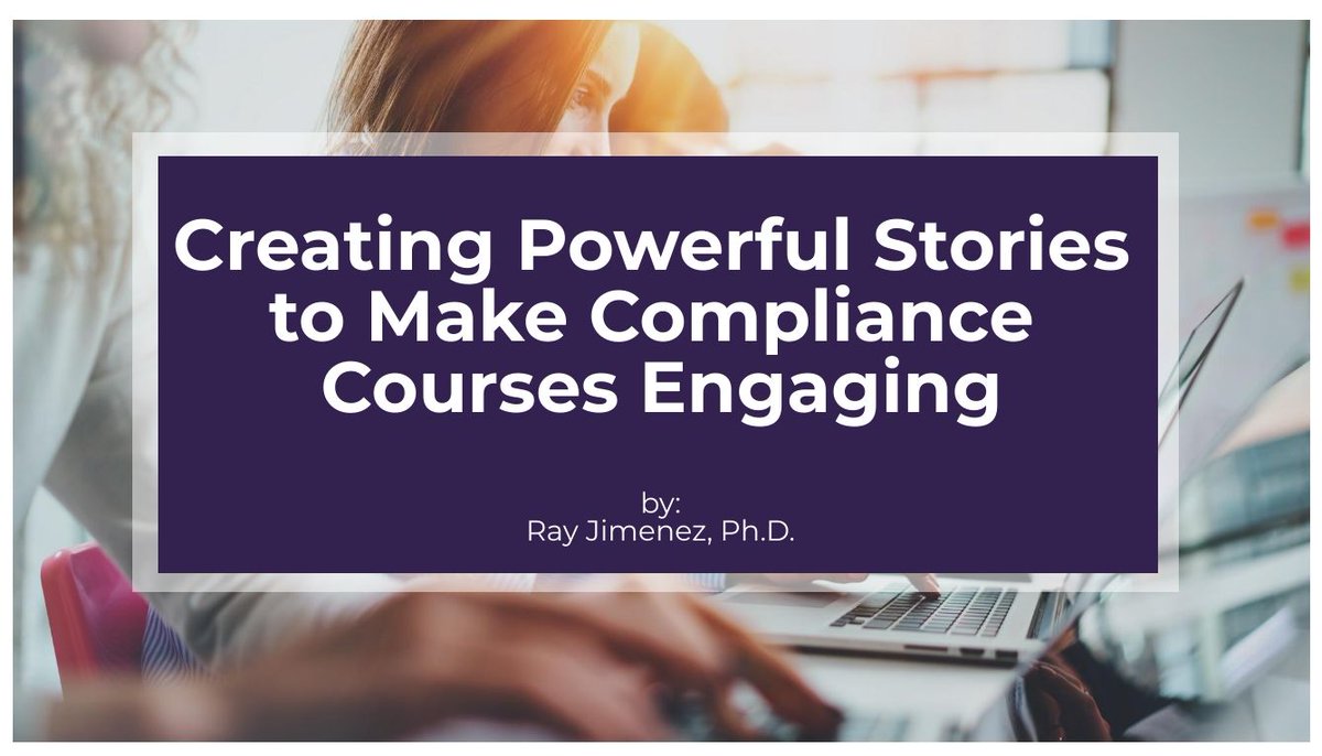 SalesMktMgmt's tweet image. New Recording: Creating Powerful Stories to Make Compliance Courses Engaging @RayJimenez @CornerstoneInc ow.ly/C56830nQbuI #workflowlearning #SMEs #instructionaldesign