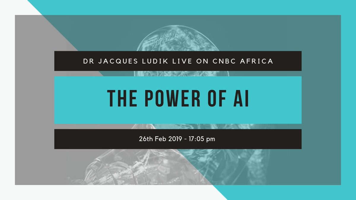 TishalaComms's tweet image. #ThePowerOfAI #CortexLogic

26th Feb 2019

Live on #CNBC Africa, Dr Jacques Ludik at 17:05 pm

@CortexLogic @jacquesludik