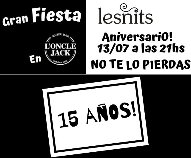 A punto de agotar entradas para el 15 aniversario de LES NITS!!! ¡¡¡Gracias a todos!!! Últimas entradas aquí:
eventbrite.es/e/entradas-fie…