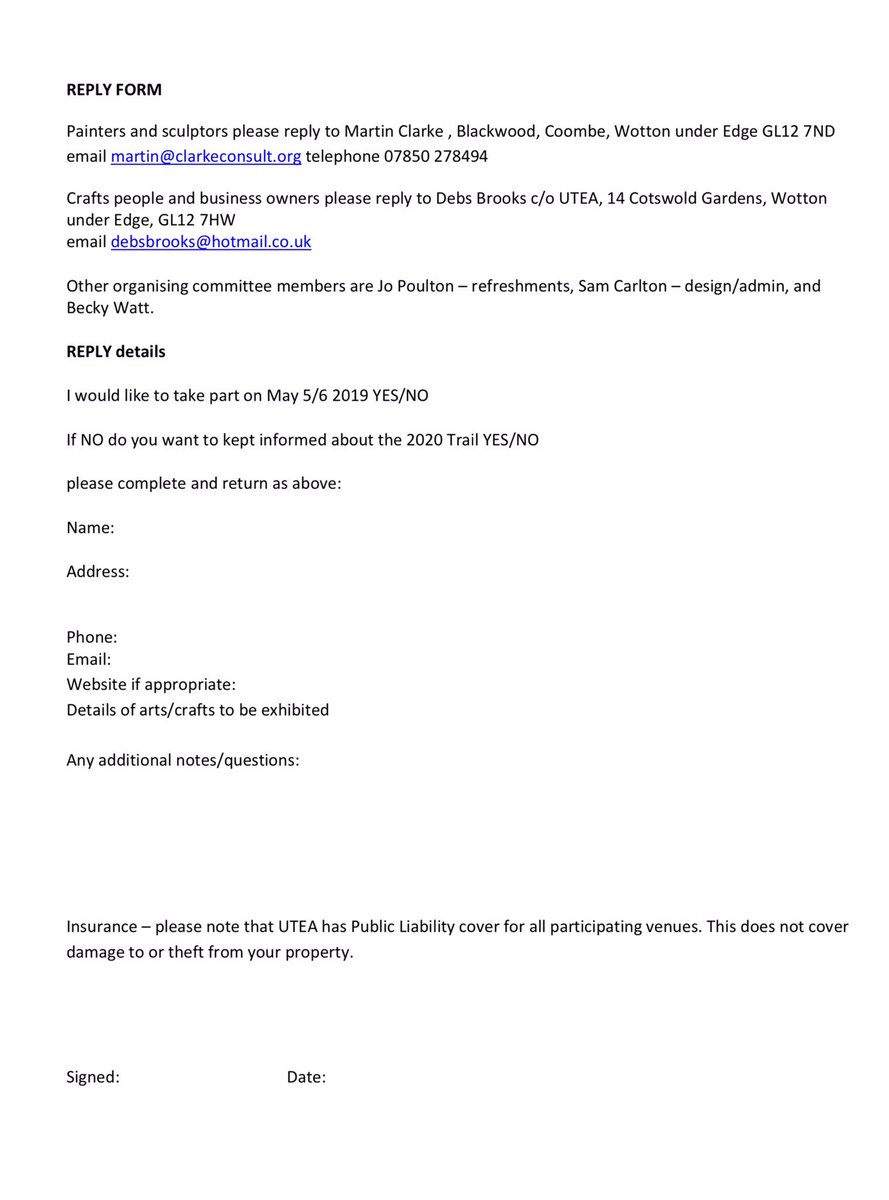 We still have spaces on the May 5,6 Under the Edge Arts Trail. 
If you have received an email or written invitation please reply in the next 48 hours. 
If you are an artist, sculptor or craftsperson and would like to take part please do get in touch now. Details here
