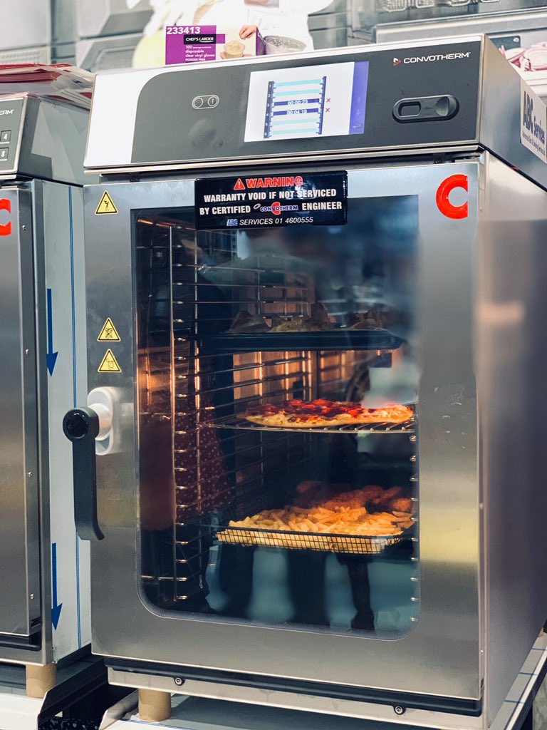 WelbiltEurope's tweet photo. Our Convotherm is currently cooking up a feast at stand A25/A31. Come have a taste before it goes at @catexexhibition #WeAreWelbilt #Convotherm #ABCServices #LunchTime https://t.co/tHtyoQSiME