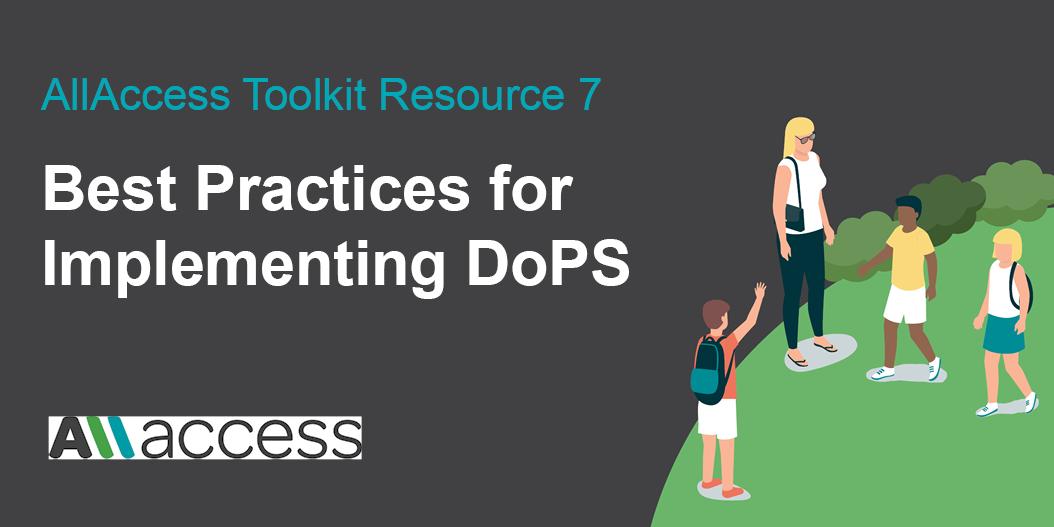 AllAccessON's tweet image. AllAccess Toolkit Resource 7 -Best Practices for Implementing DoPS looks at 5 key areas of best practice that emerged based on practitioners’ experiences working with #DoPS. Access here: allaccesspublicspace.ca/toolkit  #accessibility #EnAblingChange #Ontario #accessible