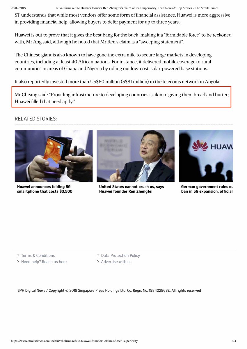 aloysius_cheang's tweet image. Weigh in in this @STcom piece on Huawei and 5G. I think the report was cautious to leave out 1 fact why Huawei is &quot;ostracized&quot;- a certain chipset and IP behind it that powers 5G comes from US, that also is pivotal in more sensitive app #cscis #huawei #5G
