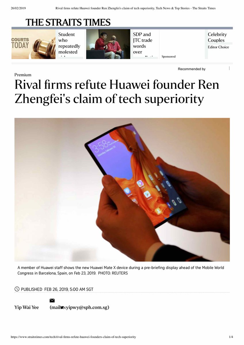 aloysius_cheang's tweet image. Weigh in in this @STcom piece on Huawei and 5G. I think the report was cautious to leave out 1 fact why Huawei is &quot;ostracized&quot;- a certain chipset and IP behind it that powers 5G comes from US, that also is pivotal in more sensitive app #cscis #huawei #5G