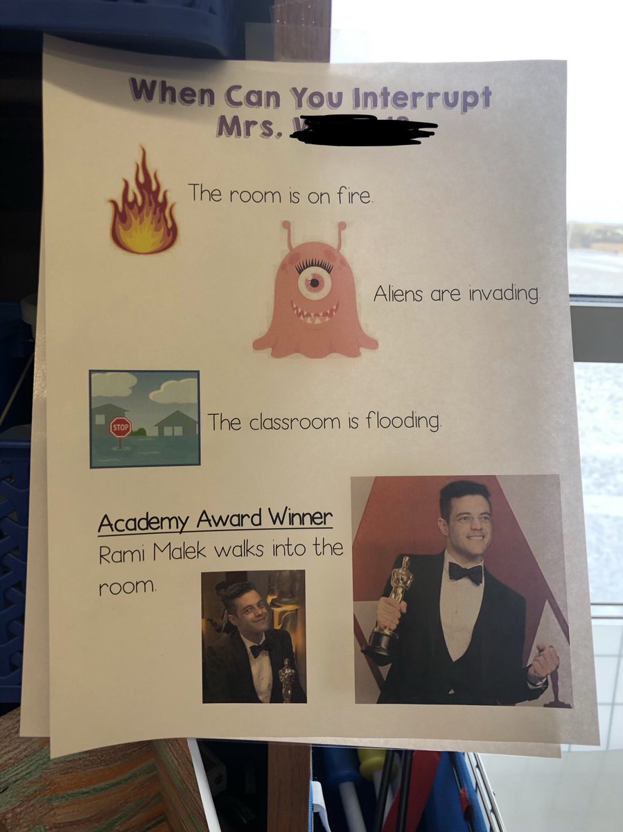 that_rami_girl's tweet image. Updated my teacher sign! #ramimalek #dontinterruptme #RamiMalek