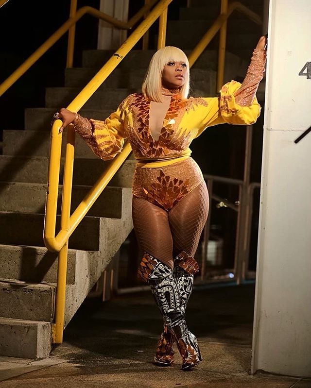 karibkollective's tweet photo. #NadiaBatson Wearing #RyanChan at #machelmonday last night is a whole mood https://t.co/iqzlfdhQbm