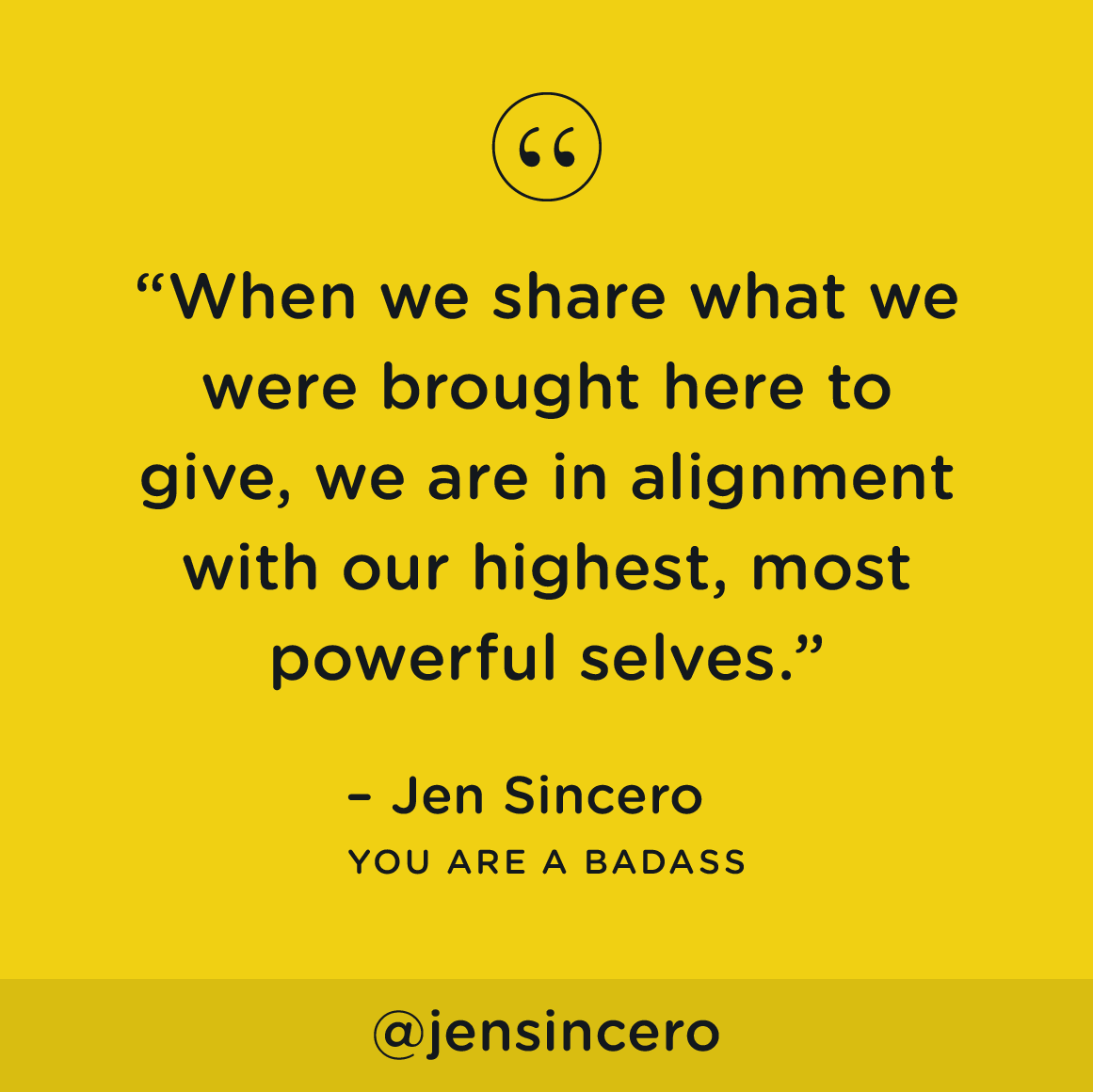 JenSincero's tweet photo. Which is why, when you find your calling and you design your life in such a way that you can share your gifts with the world on a consistent basis, you feel like a rock star. #youareabadass #QOTD #TuesdayThoughts #TuesdayMotivation https://t.co/PThCX0faJu