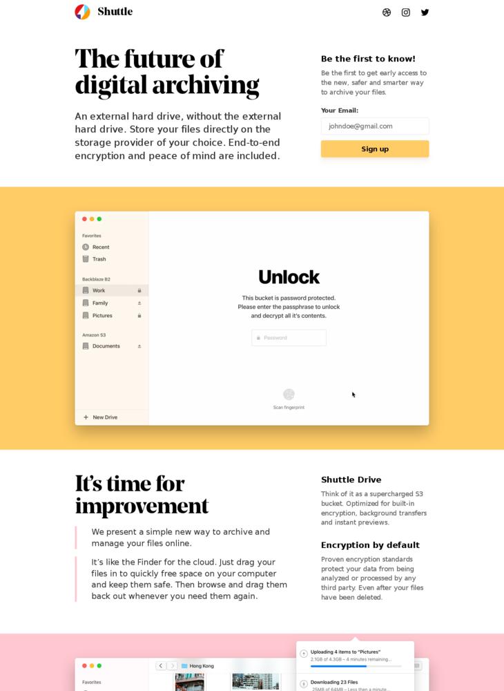 Yup, we've fallen in ❤️ with the <a href="/getshuttle/">Shuttle</a> #landingpage immediately buff.ly/2ExjFD2. So good 👌