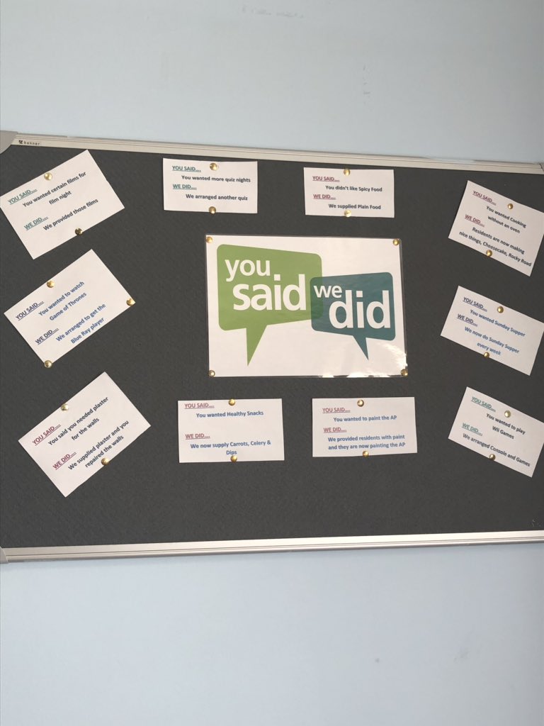 Updated ‘You Said We Did’ board #AP #EnablingEnvironment