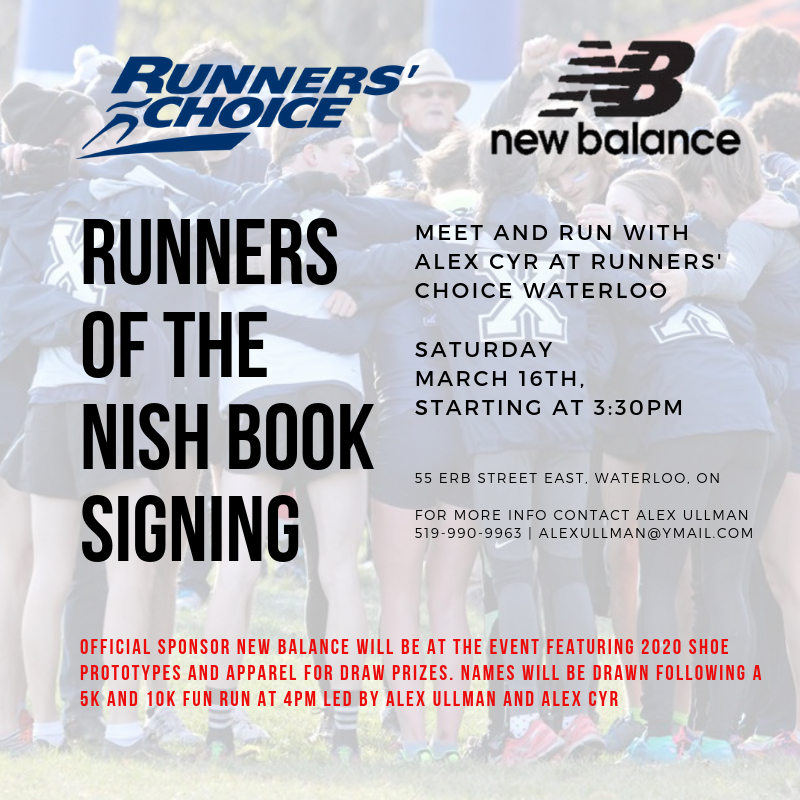 Cyresy_10's tweet photo. Cool news today🏃‍♂️🏃‍♀️:

Runners of the Nish is partnering up with @NewBalanceCan and @runwat for a fun run event and book signing in Waterloo!

https://t.co/Ctyb26kSKx https://t.co/QsOSIF0F0U