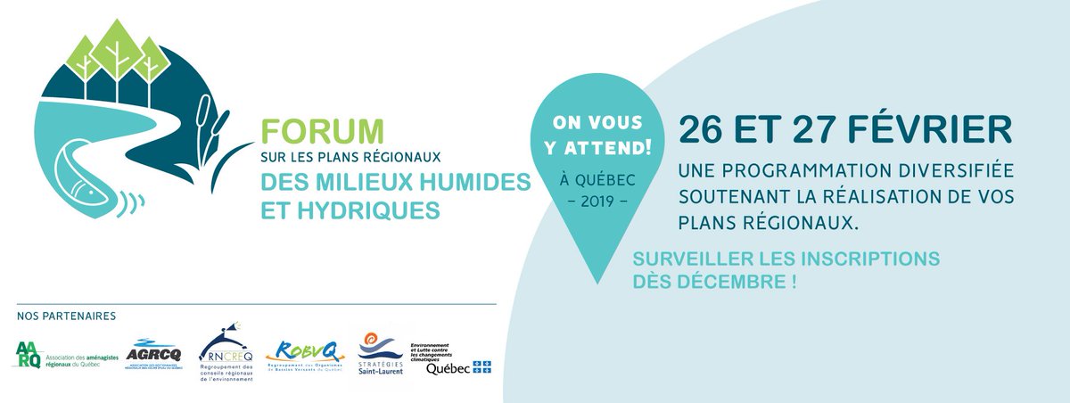 RNCREQ's tweet photo. Aujourd'hui débute le Forum sur les plans régionaux des milieux humides et hydriques du @RNCREQ et de ses partenaires ! #MHH #prmhh https://t.co/J66R5P346M