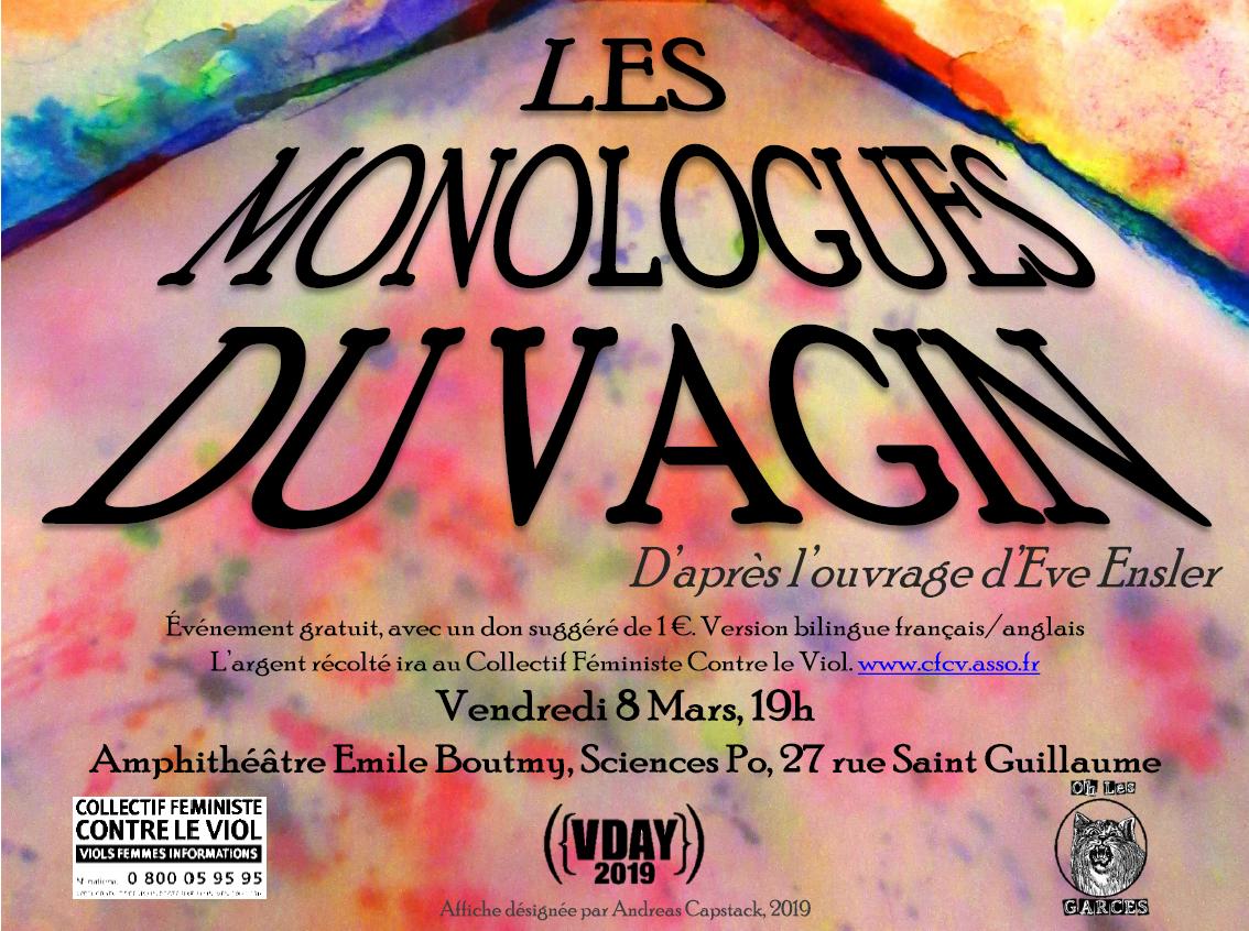 Violsfemmesinfo's tweet photo. Les รฉlรจves de @sciencespo donnent une reprรฉsentation des Monologues du Vagin, le vendredi 08 mars prochain, ร 19h. Les recettes iront au Collectif #Fรฉministe Contre le Viol, MERCI ! #Vdays #8mars https://t.co/P2r33q0Lzi