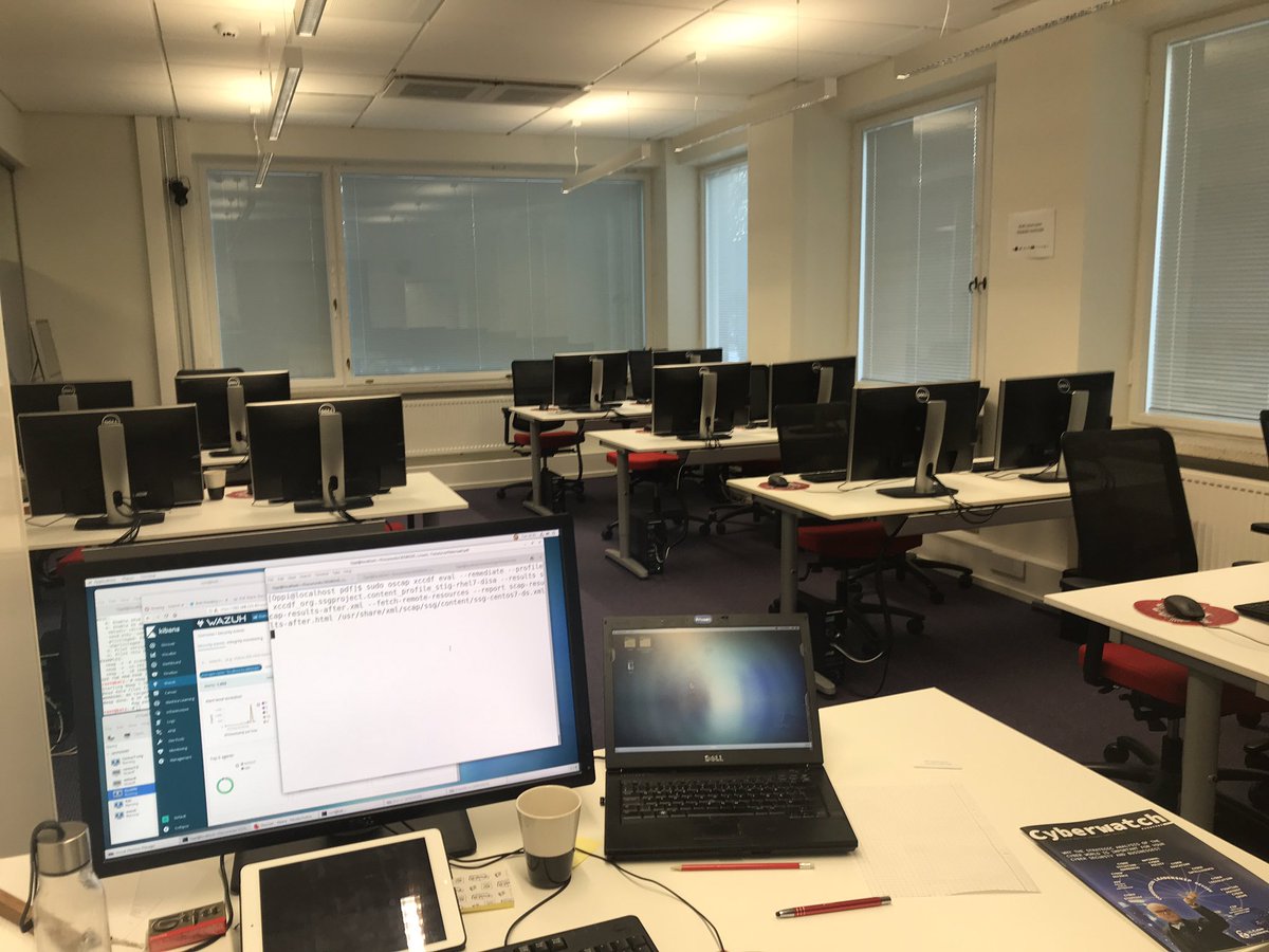 vehvis's tweet image. Kaksi päivää Linuxin tietoturvaa @tieturi taas takana. Luokallinen uusia tai ainakin varmempia #selinux ja #openscap osaajia valmennettu turvaamaan tärkeitä palveluita. ”No nyt ollaan asian ytimessä” oli varsin ytimekäs ja mieltä lämmittävä palaute.