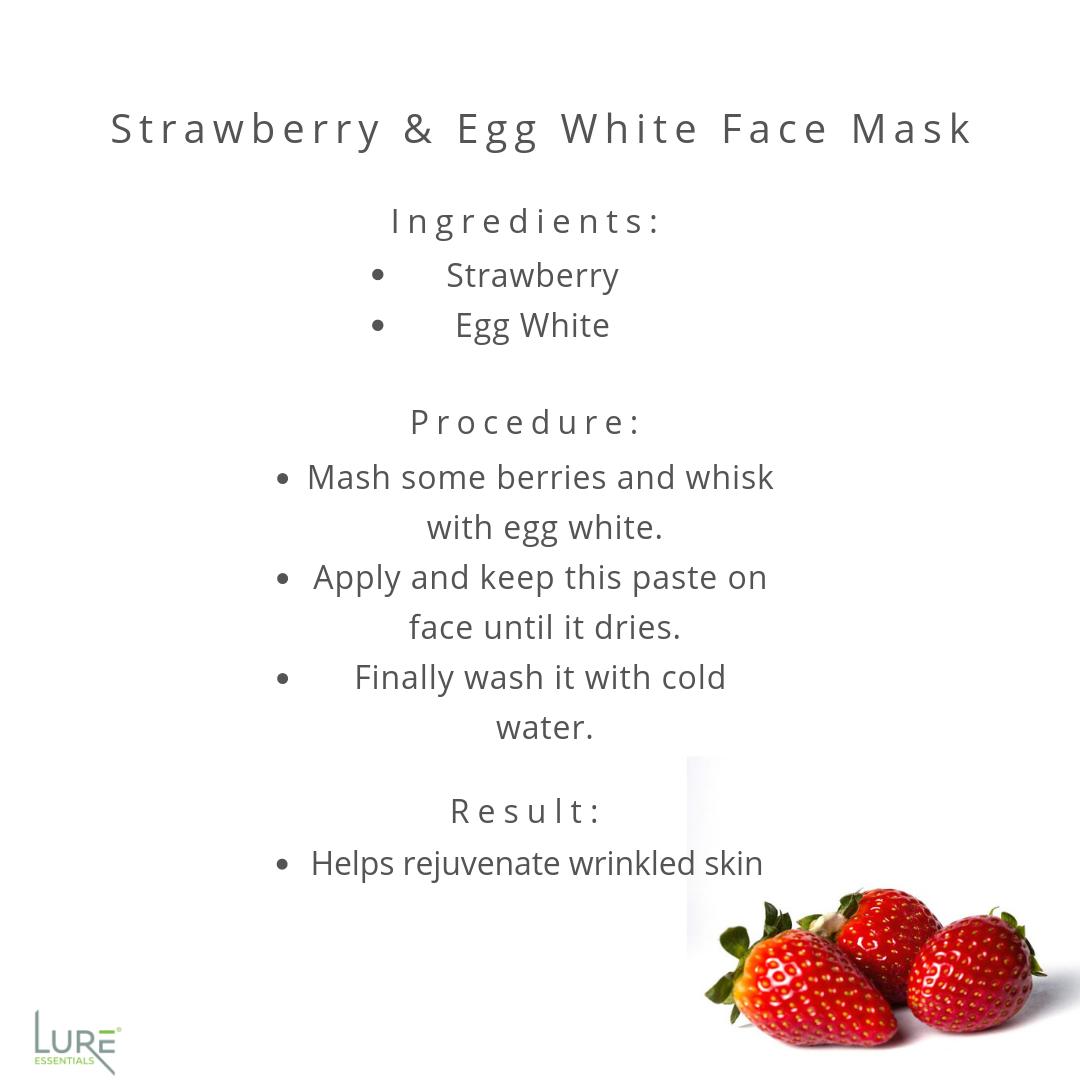 LUREEssentials's tweet photo. Strawberry and egg white face mask to rejuvenate skin!
#lureessentials #selfcare #tiptuesday #skincare #skincarerecipe #natural #diy #beautyrecipe #beutytips #beautyhacks https://t.co/geFty90SzD