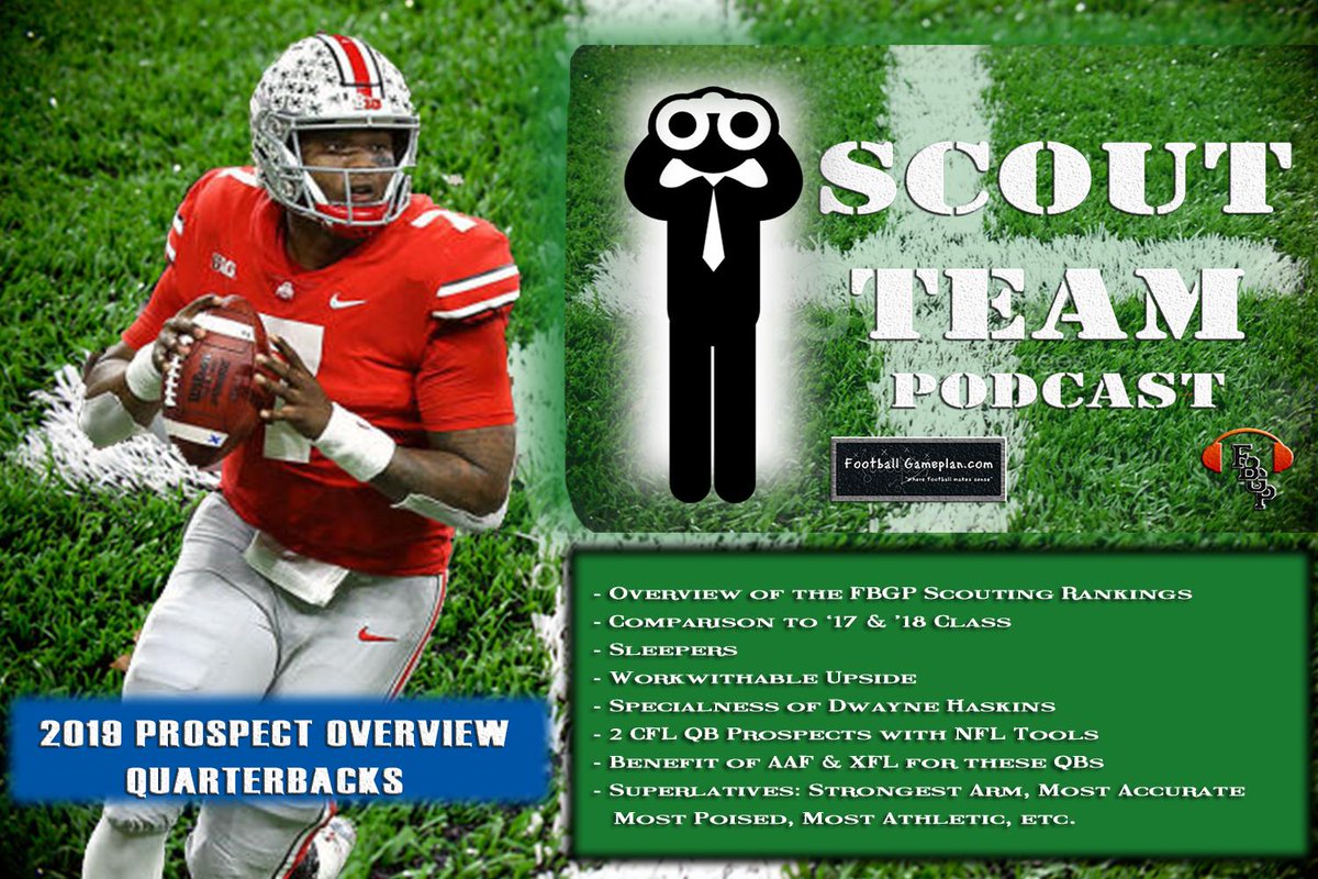 Scout Team Pod: As I travel to the #NFLCombine today, I wanted to give an extended overview/thoughts of the '19 #NFLDraft QB Class. I'll be doing these podcast overviews of the <a href="/FBGPScouting/">FBGPScouting</a> grades all week in Indy.  👇🏾
soundcloud.com/fbgppodcasts/s…