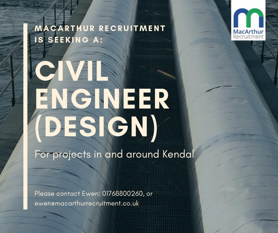 Know anyone looking for a new opportunity? Based in Kendal with travel around Cumbria. macarthurrecruitment.zohorecruit.com/recruit/ViewJo… #CivilEngineering #kendal <a href="/ChooseCumbria/">Choose Cumbria</a> <a href="/BNIKendal/">BNI Kendal</a> @InSouthLakes <a href="/InvestinCumbria/">Invest in Cumbria</a> #cumbriajobs #macarthurjobs