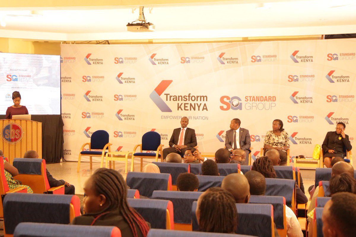 KTNNewsKE's tweet photo. Welcome to another edition of #TransformKenyaSG coming live form @StrathU with @Sharon_Momanyi and @frankotieno2 as our moderators https://t.co/bJdwF6x6wN