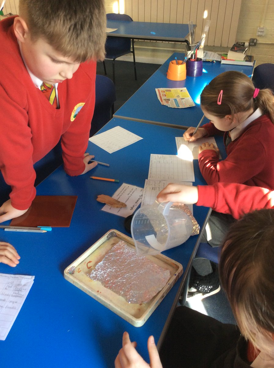 stmatprimaryY5's tweet photo. Year 5 have had lots of fun being scientists this afternoon, testing materials to find out their properties. https://t.co/lbAGOZsfjx