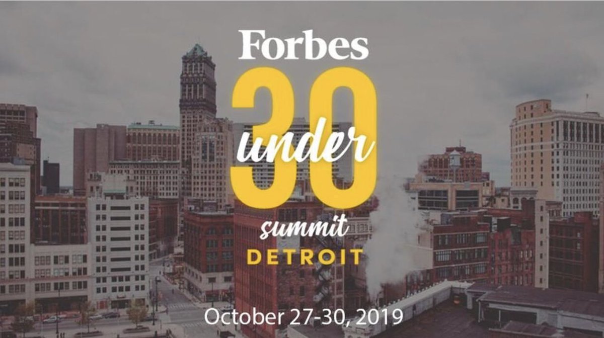 lindsayezy's tweet photo. UNDER 30 SUMMIT. DETROIT. OCTOBER 27-30, 2019. 

I’ll be leading the charge &amp; I couldn’t be more excited to celebrate young entrepreneurs and watch this baby come to life💪🏻👊🏻 #Under30Summit 
#forbes #ForbesUnder30 #30Under30 #detroit https://t.co/LkbDwv56oA