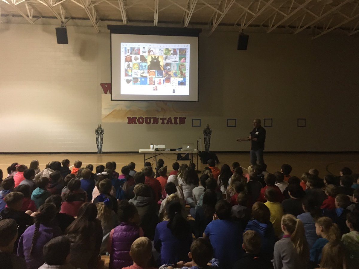 WaukaMountain's tweet photo. Students loved learning from author and illustrator David Biedrzycki today!!! #authorator @artofdavid โฆ@Hall_Schoolsโฉ https://t.co/P7EkSFUmXN