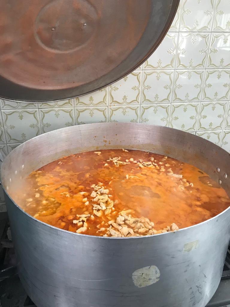 PrezRob's tweet photo. Potluck Brazilian style after the Sunday worship service. @SBCCanada https://t.co/ddsg0tongL